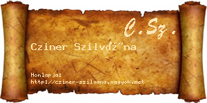 Cziner Szilvána névjegykártya